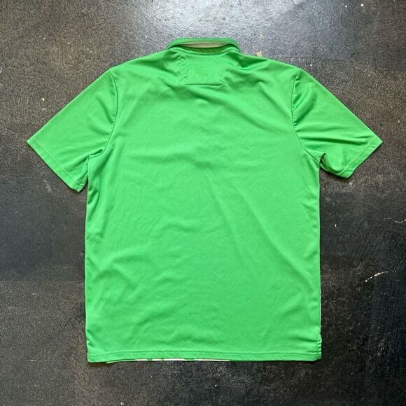 Cut Throat Golf Men's Short-Sleeve Pointed Collar Leaves Shirt Green Extra Large - Picture 5 of 12